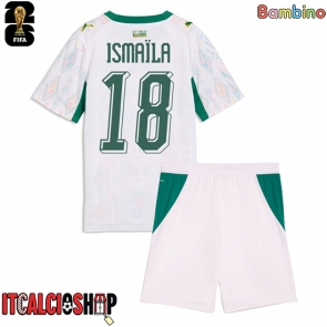 Senegal Ismaila Sarr #18 Prima Maglia Bambino Mondiali 2026 Manica Corta (+ Pantaloni corti)